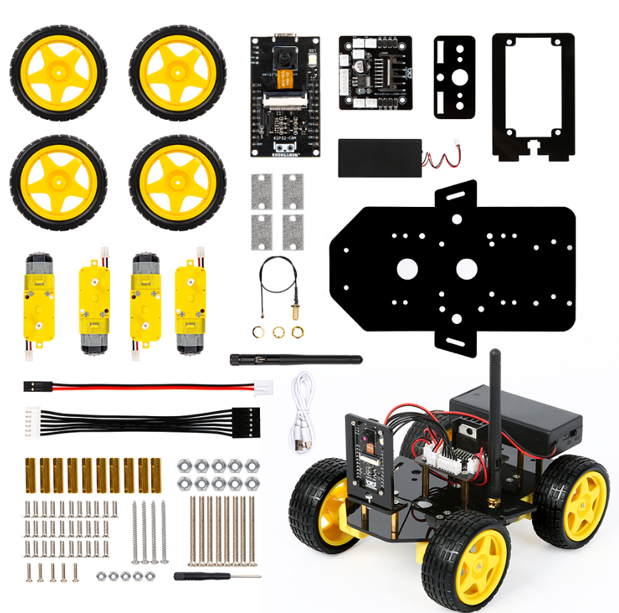 Robot Visual Car Kit (ESP32-CAM 4WD)