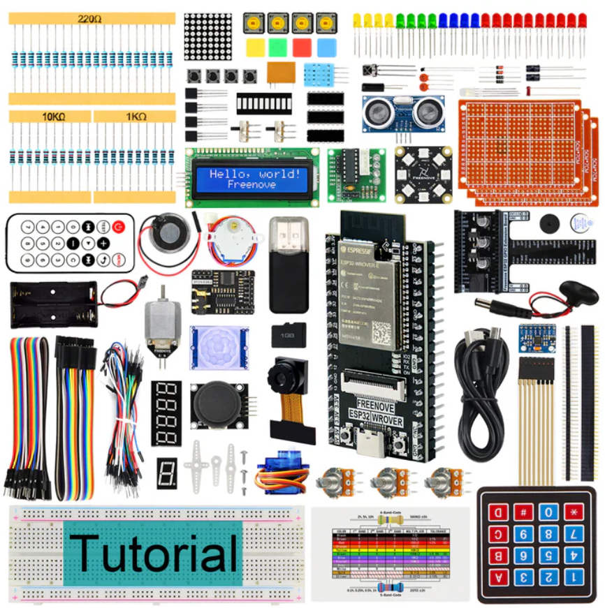 Freenove Ultimate Starter Kit for ESP32-S3-WROOM CAM Wireless, 116 Projects